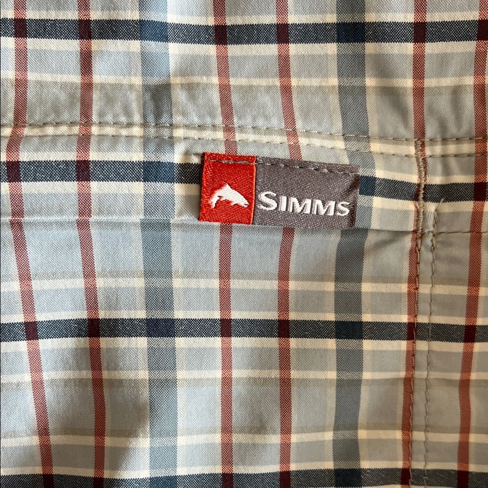 Simms Mens' Stone Cold LS Shirt in Sterling Plaid Sz XXL - Picture 4 of 10